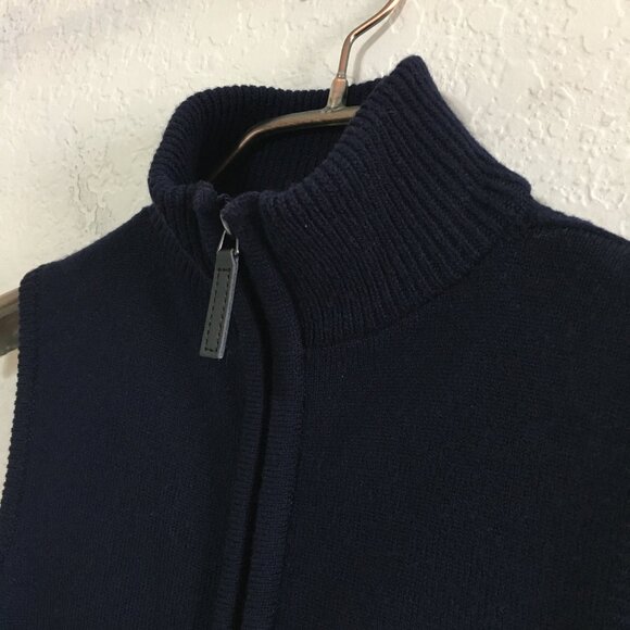 Glenbrae Kingsbarns Golf Vest NWT Womens XS Navy Blue Knit Lambswool Full Zip - Picture 2 of 13